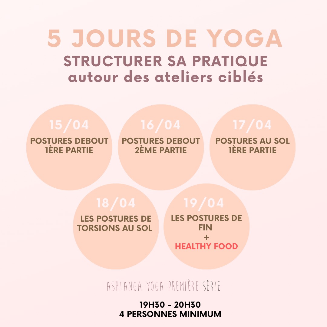 Avril : stage de Yoga à Frontignan